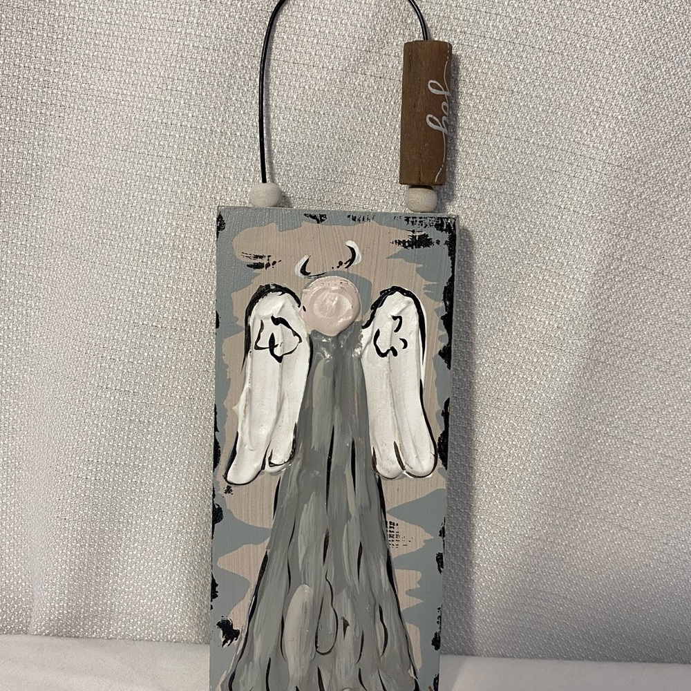 Carla Grogan By Burton &BURTON Painted Angel Ornament 2019 Textured Nursery